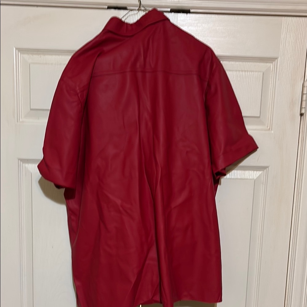 Zara Red Lightweight Shirt Jacket